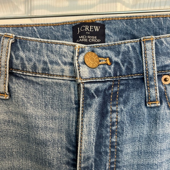 J. Crew Mid Rise Flare Cropped Jeans - Picture 6 of 11